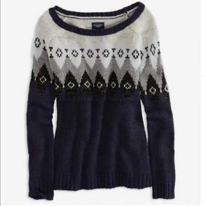 FINAL‼️💰 AE Metallic Fair Isle Sweater